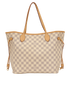 Neverfull MM, &pound;850, Handbags, Blue/Cream, Canvas, Leather, Back view